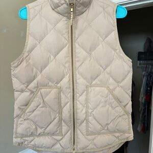J. Crew Light Tan Quilted Vest